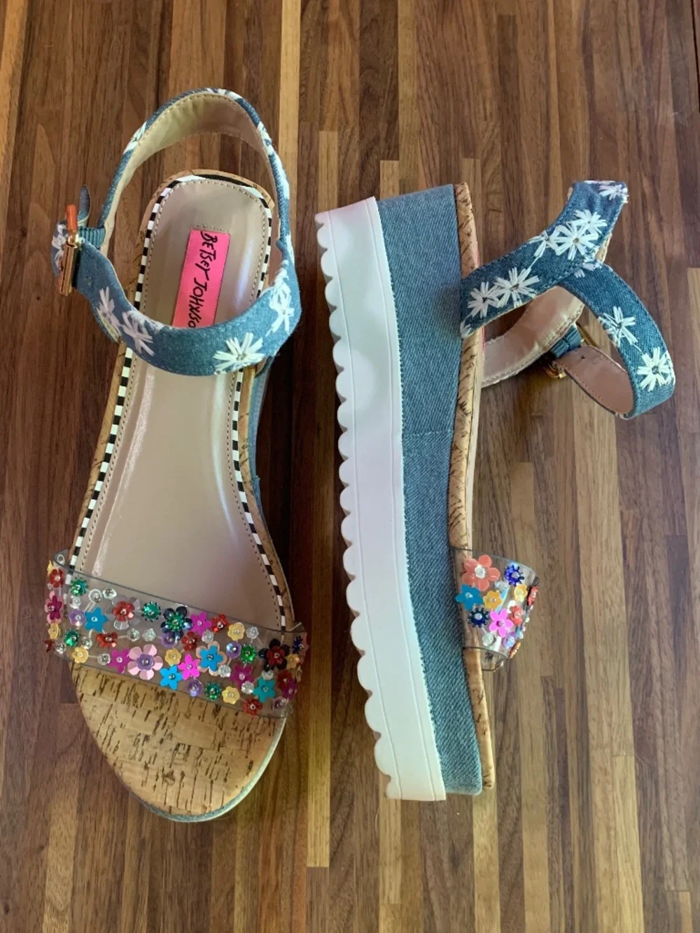Betsey Johnson denim plastic